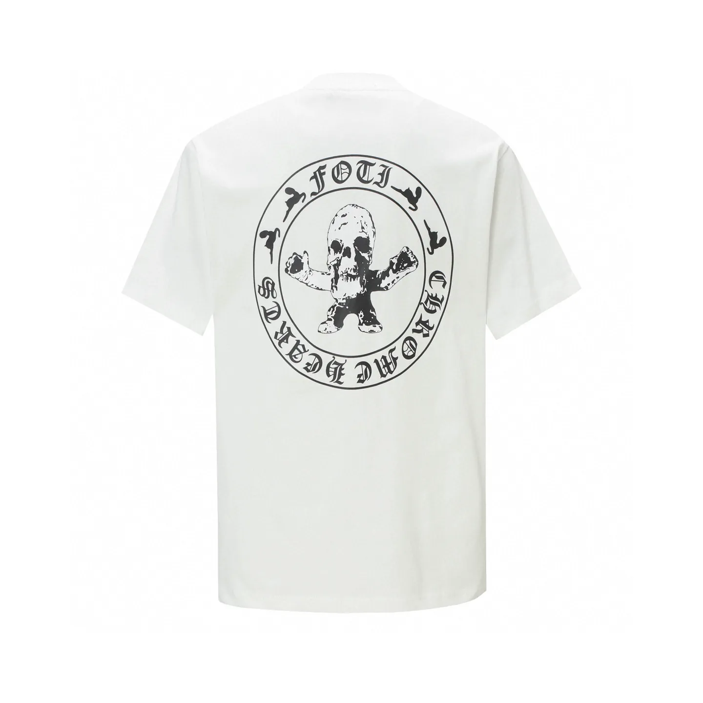 🅿️160 Chrome hearts ch Chrome hearts little monster printed short-sleeved t-shirt. Large version. Loose and stylish. Low version, slim and long version, upper body and crotch pull. 100% commitment: top quality, not fast food. The highest version on the market. Top quality, 280g, 26 counts of custom-dyed double yarn cotton, same style for men and women, complete with three standards. Color: black, white Size: XS-L